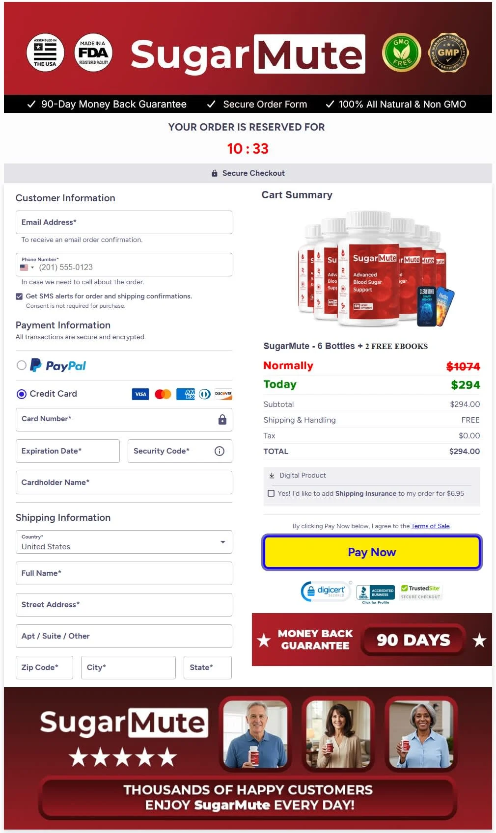 Secure Checkout Form